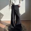 Vintage Striped Niche Design Loose Wide-leg Pants Loose and Drape Old Money Wind Straight and Thin Casual Suit Pants