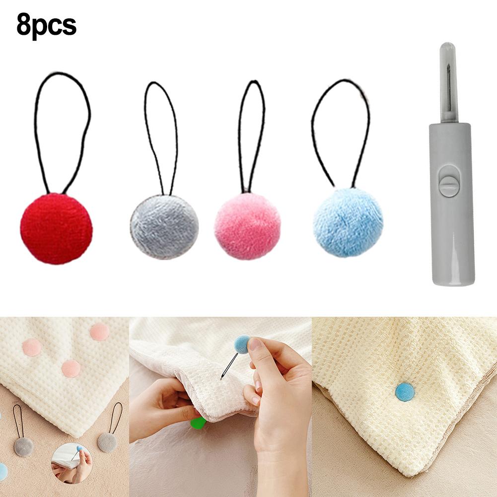 8Pcs Non-Slip Blanket Holder Quilt Fixer Slip Quilt Mushroom Quilt Holder Mattress Clip Bed Sheets Buckle Plastic Needle