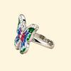 Yanbai Colorful Butterfly Ring for Women - Simple, Popular European and American Style Enamel Jewelry