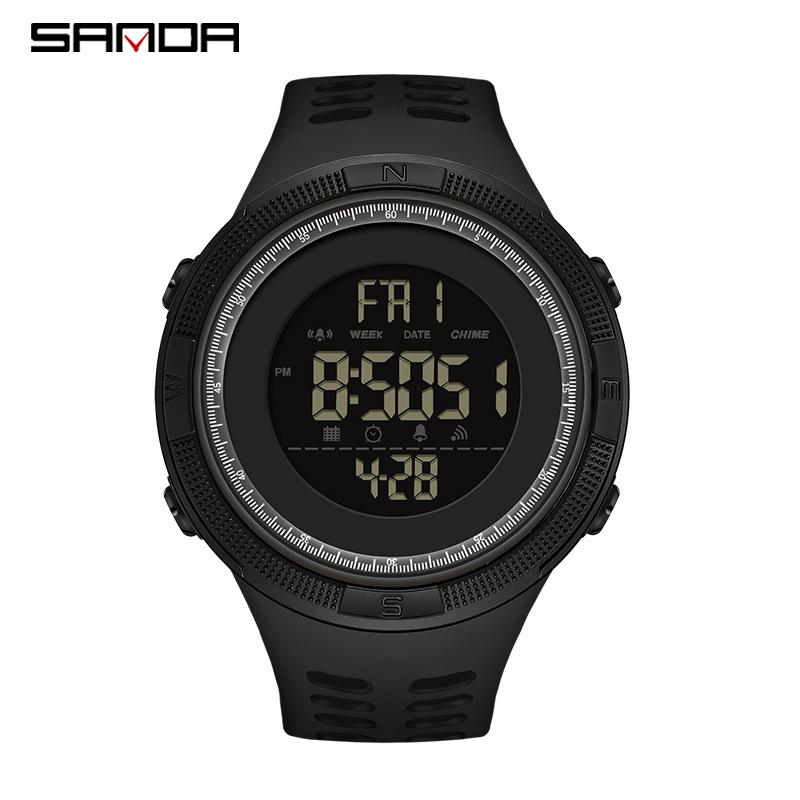 Sanda Youth Fashionable Waterproof Electronic Wristwatch for Men