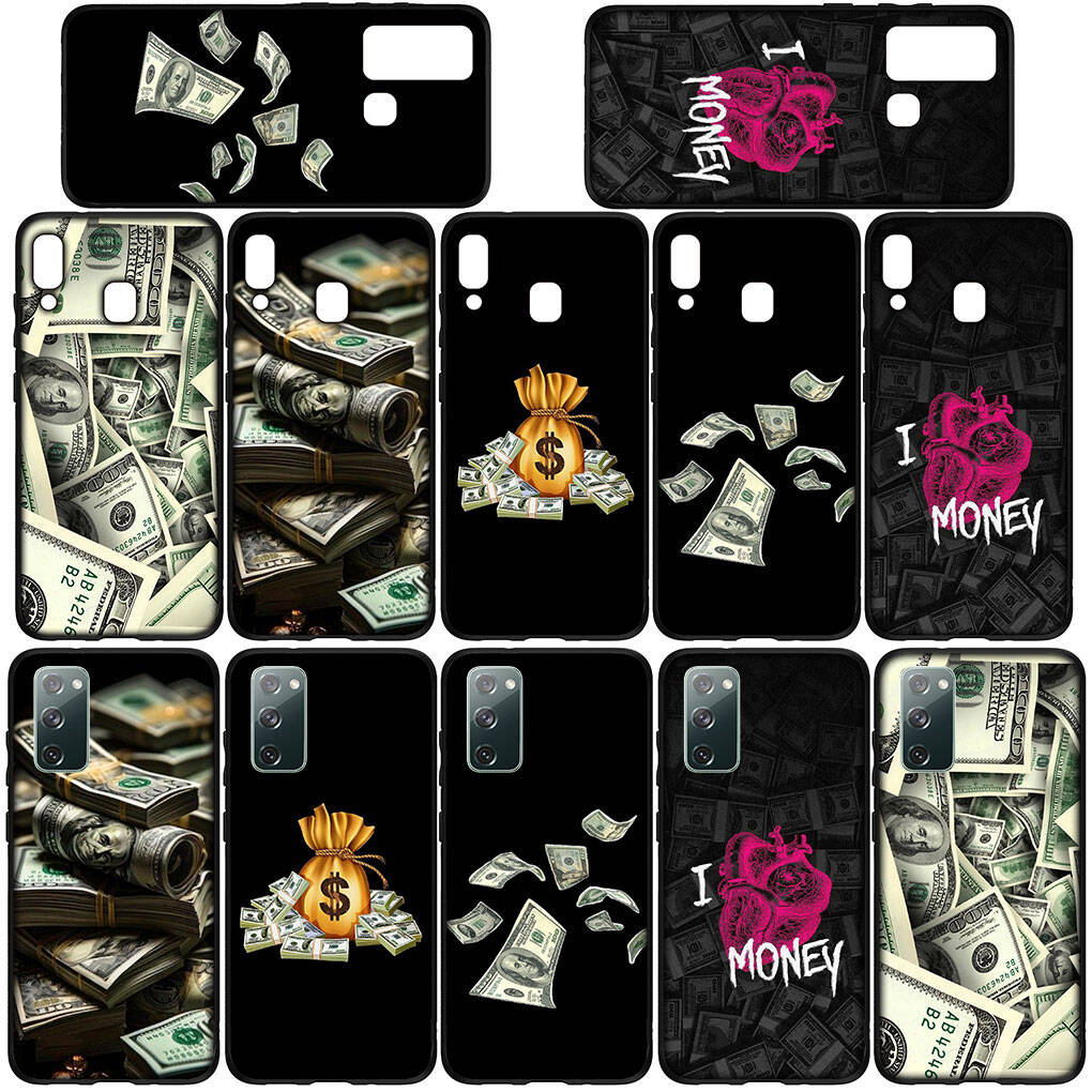 for Samsung Galaxy S25 S24 S23 S22 Ultra FE Plus A17 A37 A57 A56 A55 A06 A16 A15 A36 A26 A35 A05 A54 A34 S9 Phone Case Wallpaper Art Money 100 Dollars