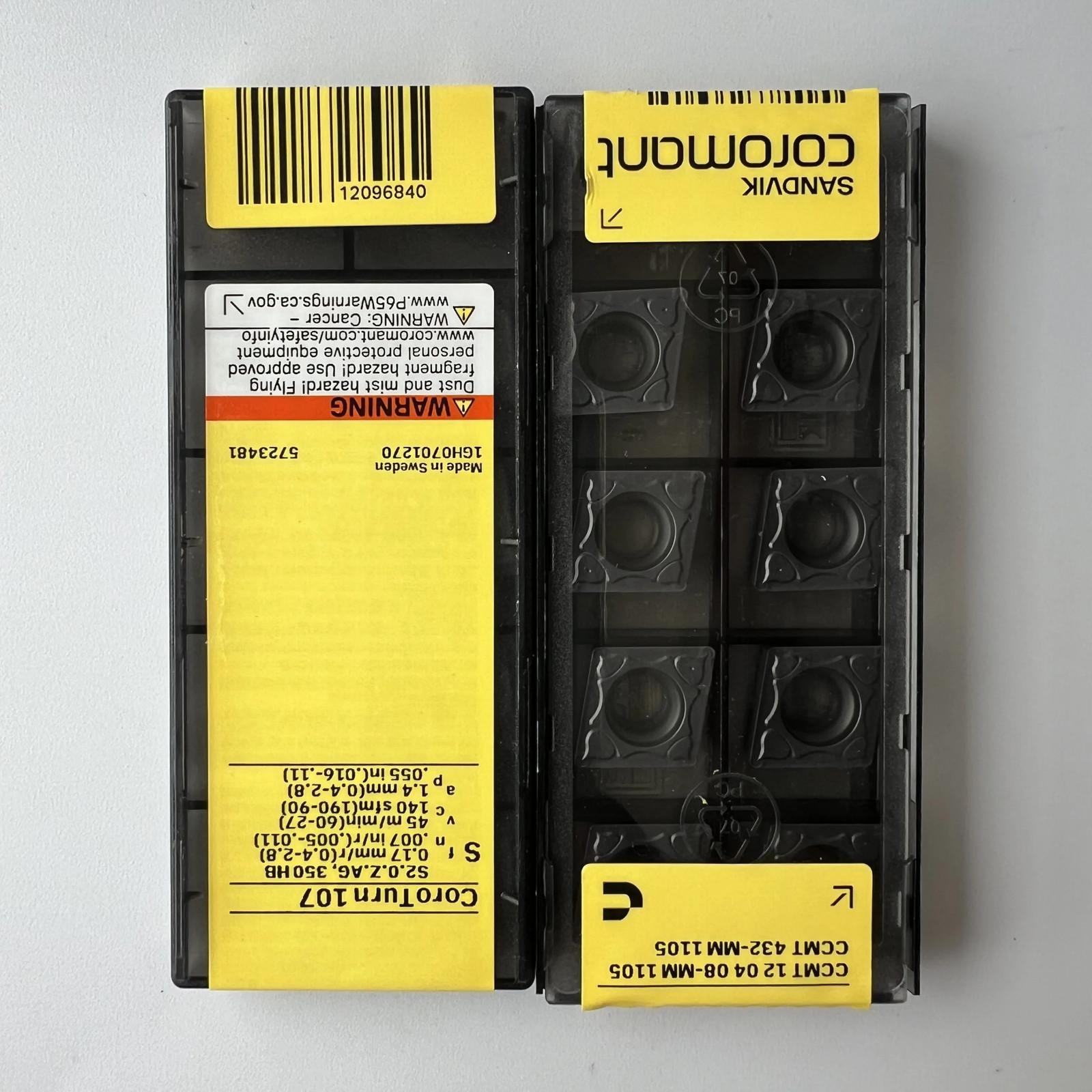 

SANDVIK / CCMT120408-MM 1105 / Industrial indexable Carbide Inserts 10 Pcs