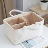 1pc Mommy Bag Teddy Fleece Diaper Bag with Handle Portable Travel Diapers Storage Bag Large Capacity Baby Item Organizer Basket