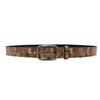 Original Design Ins Leaf Pu Printed Belt, Niche Design Full Pin Buckle Belt