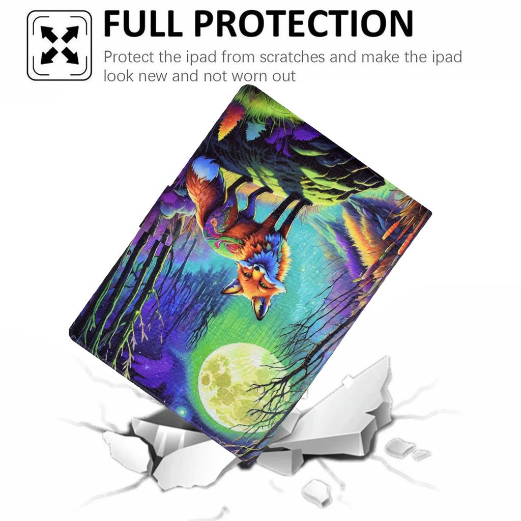 For Lenovo Tab M9 TB-310FU Case Pattern Anti-Collision Leather Shell with Auto Wake/Sleep Function