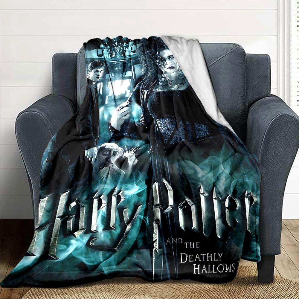1pc Harry Potter AND DEATHLY HALLOWS I Flannel Blanket Soft Warm Throw for Home, Office, Travel, All-Season Cozy Bedding GiftL1143