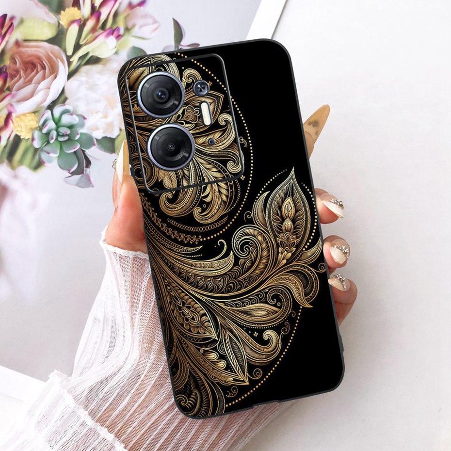 Fashion Cool Case For Infinix Hot 30 5G Soft Black Silicone TPU Back Cover For Infinix Hot30 5G X6832 Phone Cases