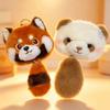 Cute Red Panda Plush Keychain With Scent And Pullable Tail Mini Stuffed Animal Pendant Ornament