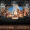 Birth of Jesus 5 Piece Canvas Wall Art Five Panel Christianity Theme Print Modern Art Poster Home Decor Picture Gift For Him For Her