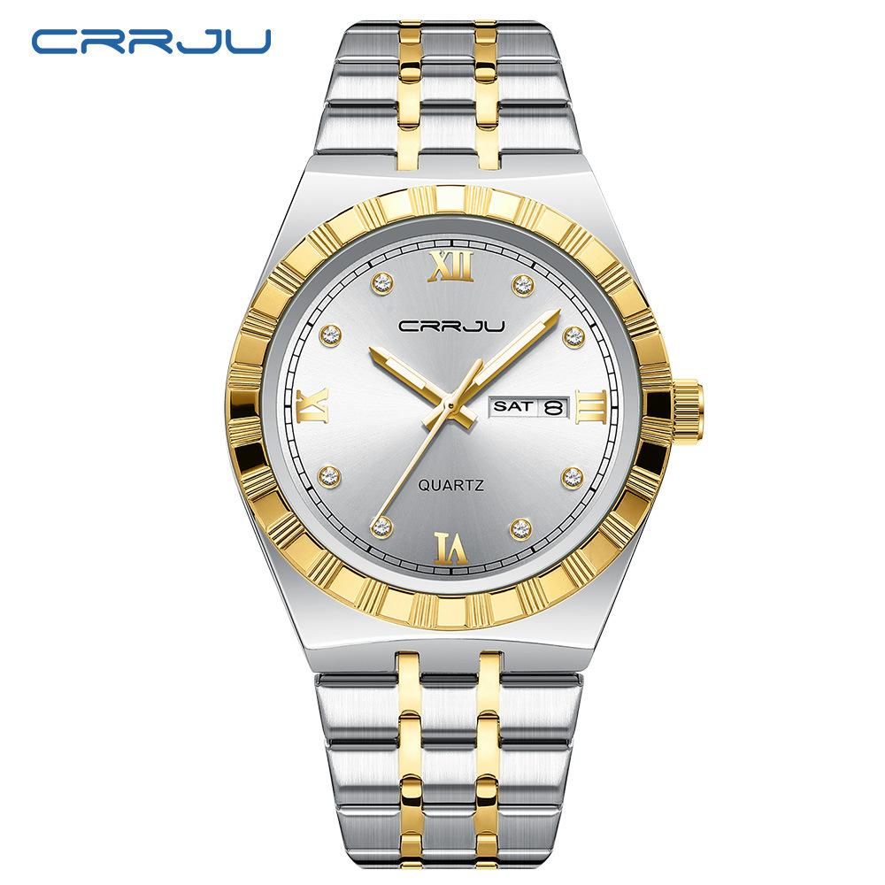 Man Watch Quartz Watch Luxury Waterproof Luminous Date Week Stainless Steel Mens Watch Male Relógios Masculino Reloj Hombre