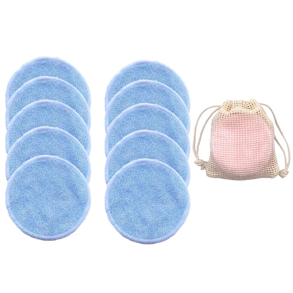 10PC Reusable Makeup Remover Pads Washable Round Bamboo Make Up Pads Cloth Nursing Pads Skin Cleaning SkinCare Tools