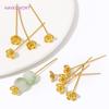 18K Gold Plated Flower Shape Pins High Quality Brass Metal Pins,For Jewelry Making Pins,Handmade DIY Beading Accessories