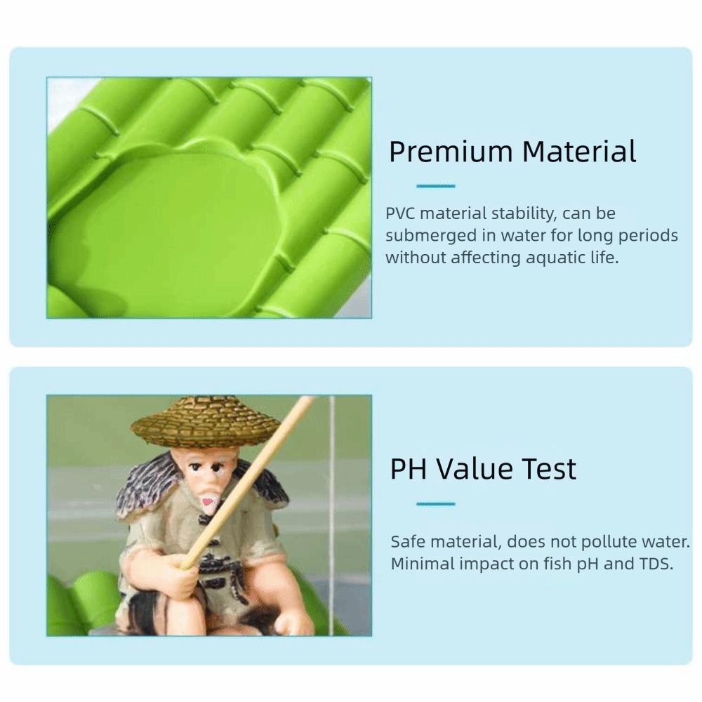 Pływający Starzec Łowiący Ryby Ornament piankowy Miniaturowa Dekoracja Pokoju Ozdoby do Krajobrazu Ogrodowego