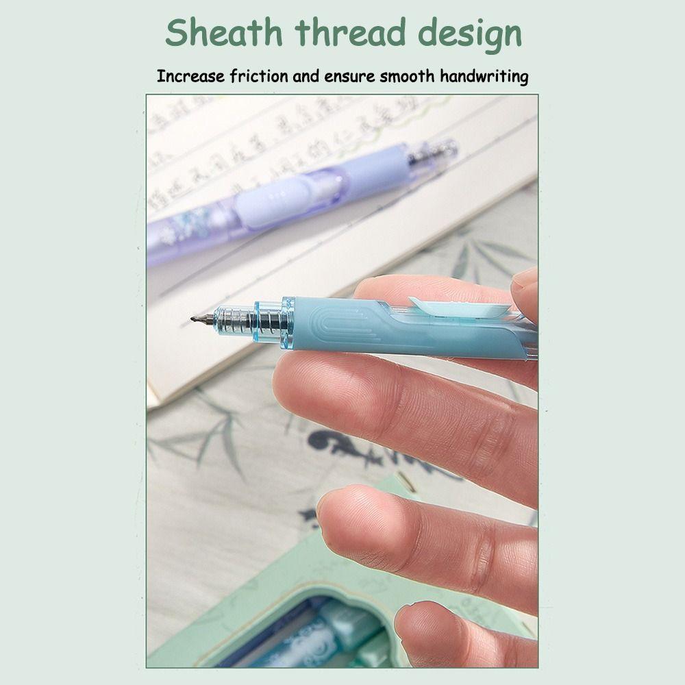 4PCS/Set Quick Drying Gel Pen 0.5mm Ballpoint Pen Cartoon Black Pen  Writing Tool