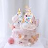 Kawaii Number Candles Digital Candle Cute Paw Top of the Cake Cute Cake Toppers Birthday Party Decoration Baby Shower Supplies