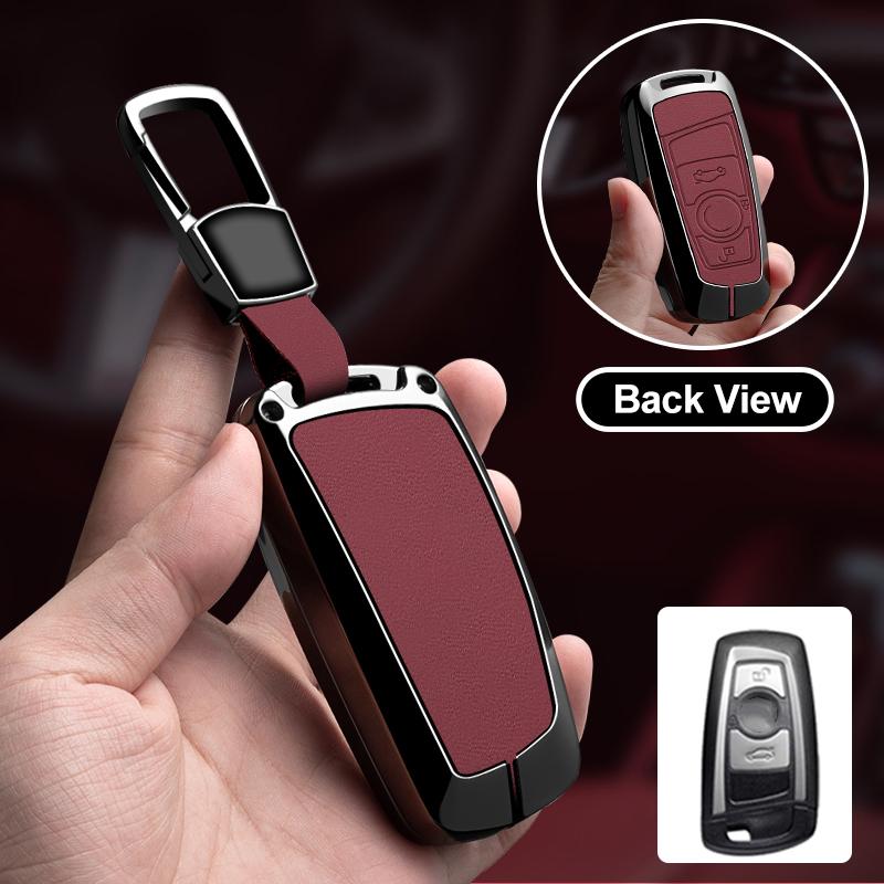 Zinc Alloy Leather Car Key Fob Case For Bmw 1 3 5 7 Series 530I X1 X3 X4 X5 F10 F15 F16 F20 F30 F18 F25 M3 M4 E34 Auto Parts