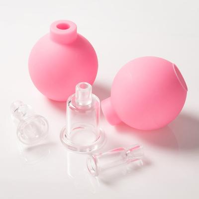 1 pz blu rosa ventose in pvc testa vetro aspirazione corpo massaggio famiglia meridiano agopuntura terapia medica cinese barattolo