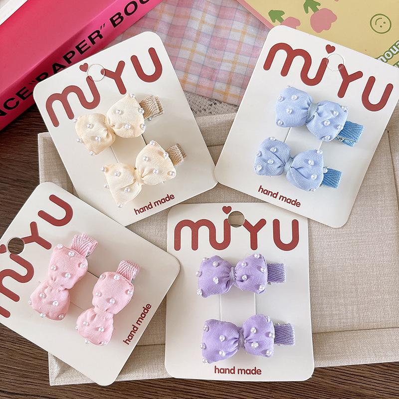 Korean Style Sweet Candy Color Bead Hair Clips for Kids Girls Half Clip Side Barrette Cute Versatile Children Hair Accessories