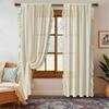 2pcs Perforated Light-filtering Curtains Translucent Gauze Lace Curtains