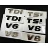 AAXC1 1pcs 3D ABS High Quality V6 V8 TDI TSI Car Letter Rear Trunk Decals Emblem Badge Sticker Decal Styling