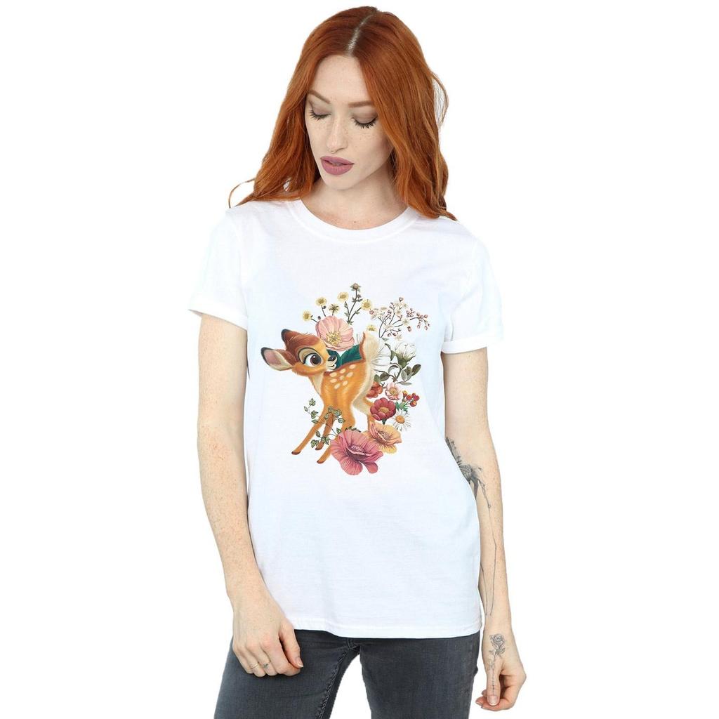 Disney Womens/Ladies Bambi Meadow Cotton Boyfriend T-Shirt
