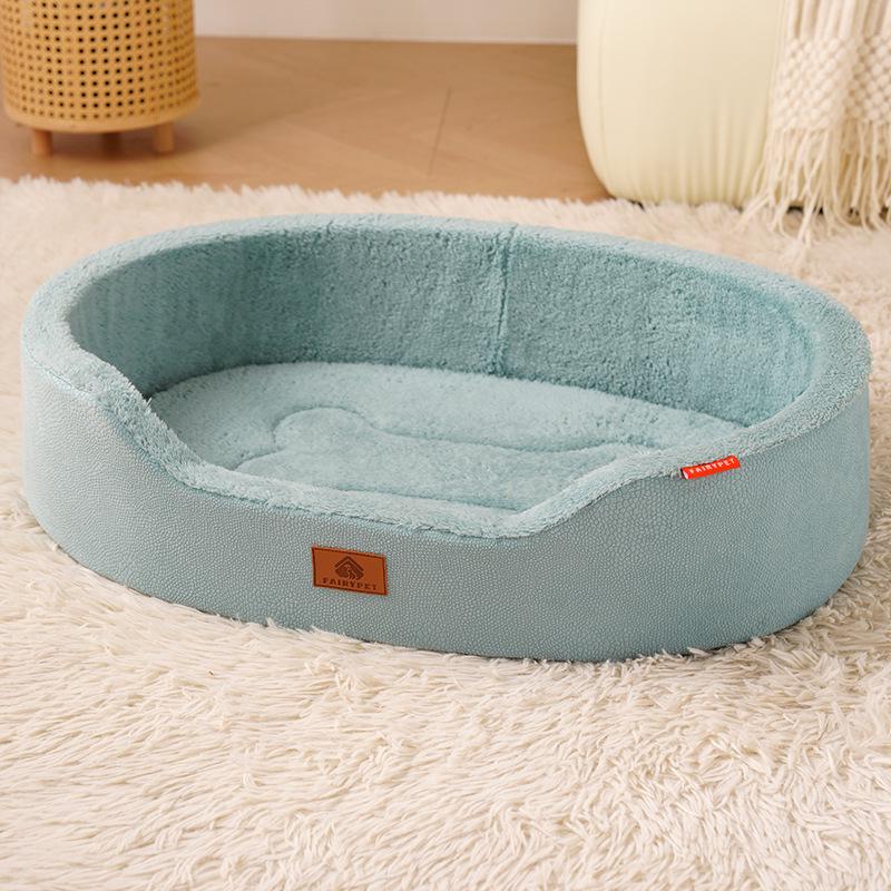 Four Seasons Oval Oxford Cloth Pet Bed for Dogs and Cats