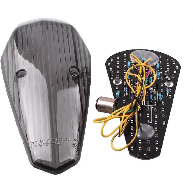 Mallofusa Motorcycle Integrated Taillight LED Brake Tail Light Compatible for HONDA SHADOW AERO 750 2004 2005 2006 2007 Smoke Len
