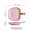 Creative Gold Edged Handle Ceramic Plate, Tableware, Dishes, Dessert Plate, Home Breakfast Plate, Kitchen, Restaurant Utensils