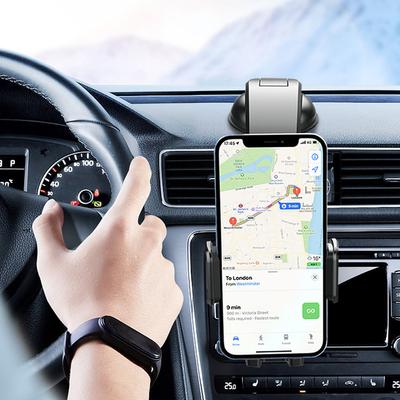 Support de téléphone de voiture à ventouse à dégagement rapide Support de téléphone portable Rotation à 360° Support automatique pour smartphone pour téléphones portables Largeur 50-100mm