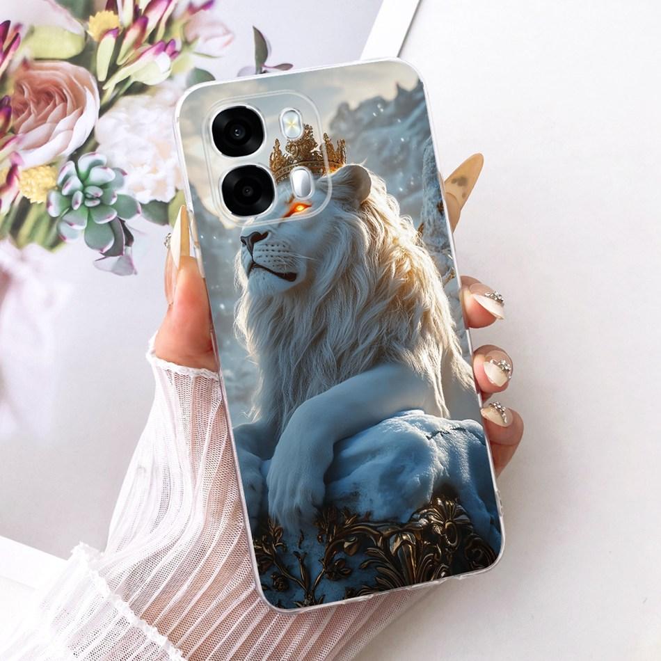 For OPPO A6s CPH2789 Cool Dragon Tiger Pattern Phone Case For Oppo A6S 5G Soft Silicone TPU Cases