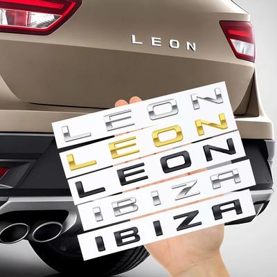 1 peça Metal 3D Carro Para IBIZA Leon Cupra Altea Design de Letras Emblema Distintivo Porta-malas Traseiro Carroceria Adesivo Decoração Acessório