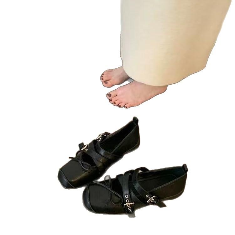 Design Sense Retro Platform Shallow Mouth Single Shoes Women's Shoes 2025 Summer New with Skirt Mary Jane Shoes Ballet Shoes