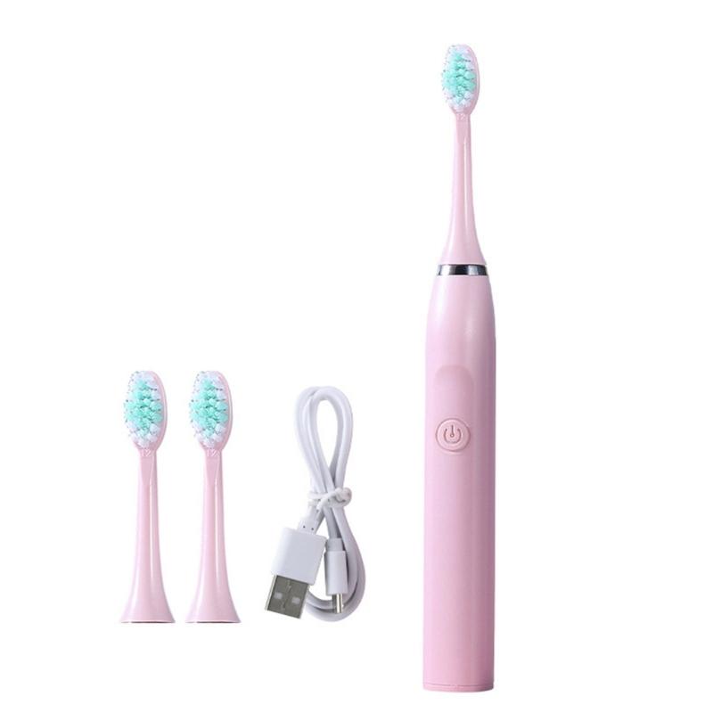 Electric Toothbrush for Adults,Rechargeable Battery Toothbrush Portable with 3 Brush Heads,2 Mins Smarts Timer 5 Modes