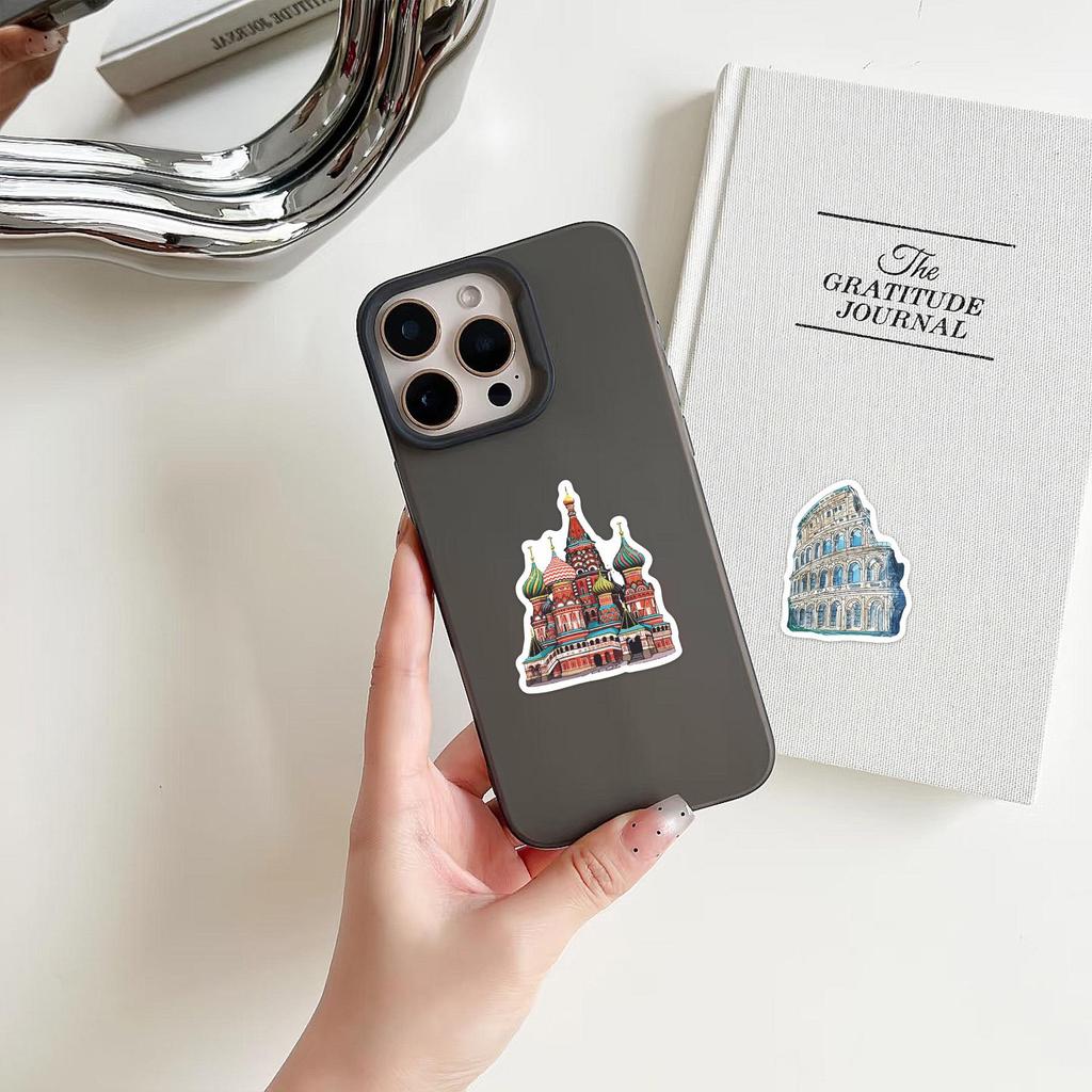 51 World Landmark Stickers for DIY Notebook & Luggage Decoration