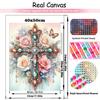 5DDIY Diamond Painting Colorful Cross Butterfly Jewelry Cross Embroidery Set  with Diamond Embroidery Flower Home Decoration
