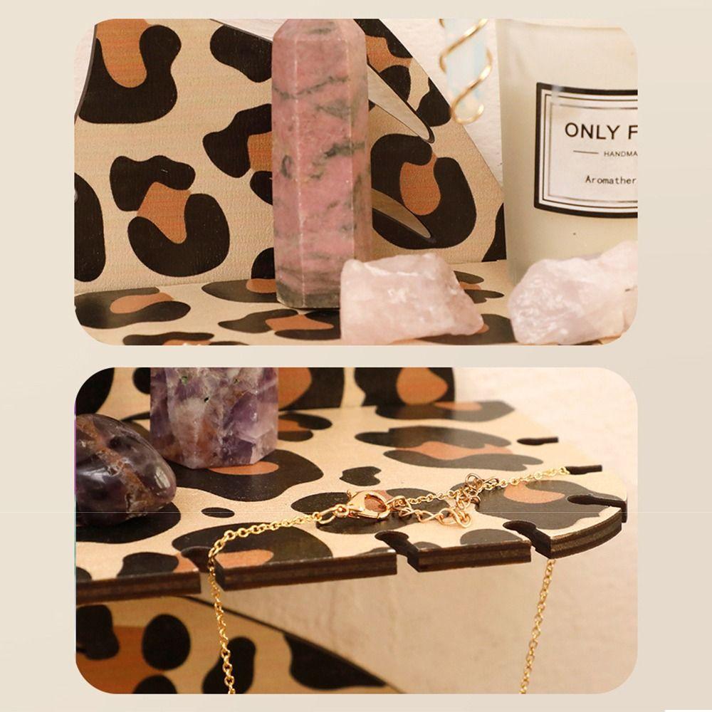 INS Leopard Bow Wall Shelf Wall Mounted Floating Storage Stand Hanging Jewelry Organizers Office