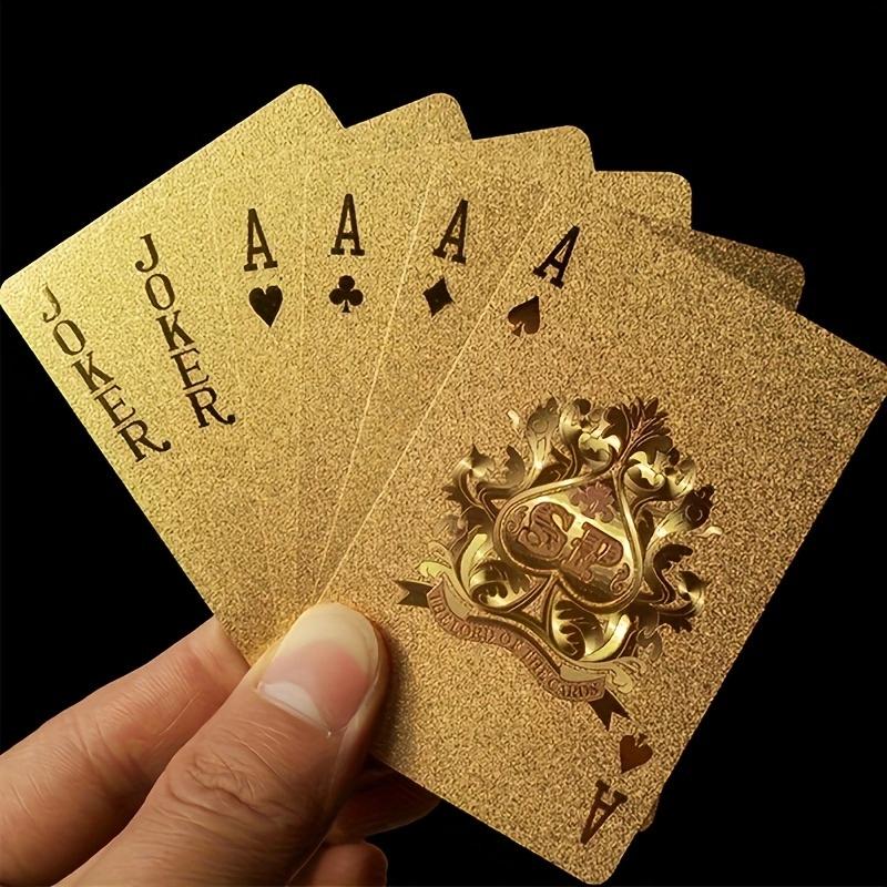 Black Gold Playing Card Game Card Waterproof Creative Magic Tools Chessboard Game Props For Home Holiday Classic Party Game