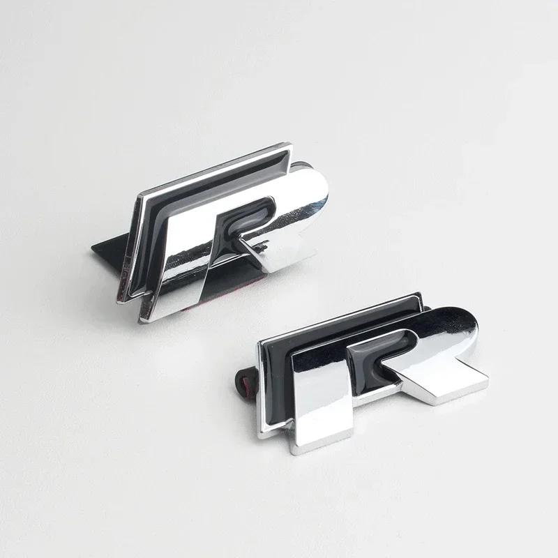 YKPSC1 VW 2026 Hot 3D Car Badge Decal Grill Side Rear Trunk Emblem Sticker for Volkswagen Rline R Logo Polo Passat B5 B6 B7 Golf Jetta