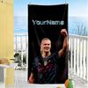 Haaland Personalized Text Beach Towel High Absorbency & Quick-Dry Ideal for Travel Outdoor Swim Pool Yoga Surf Camping Hiking Gym Gift Holiday