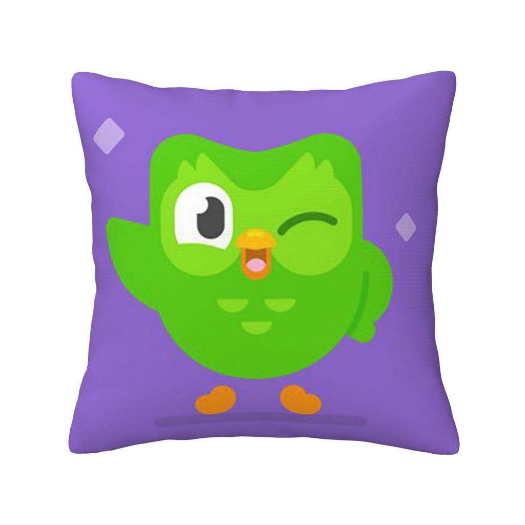 Duolingo Owl Duo Square Pillowcase Pillow Cover Cushion Decor Comfort Throw Pillow for Home Living Room