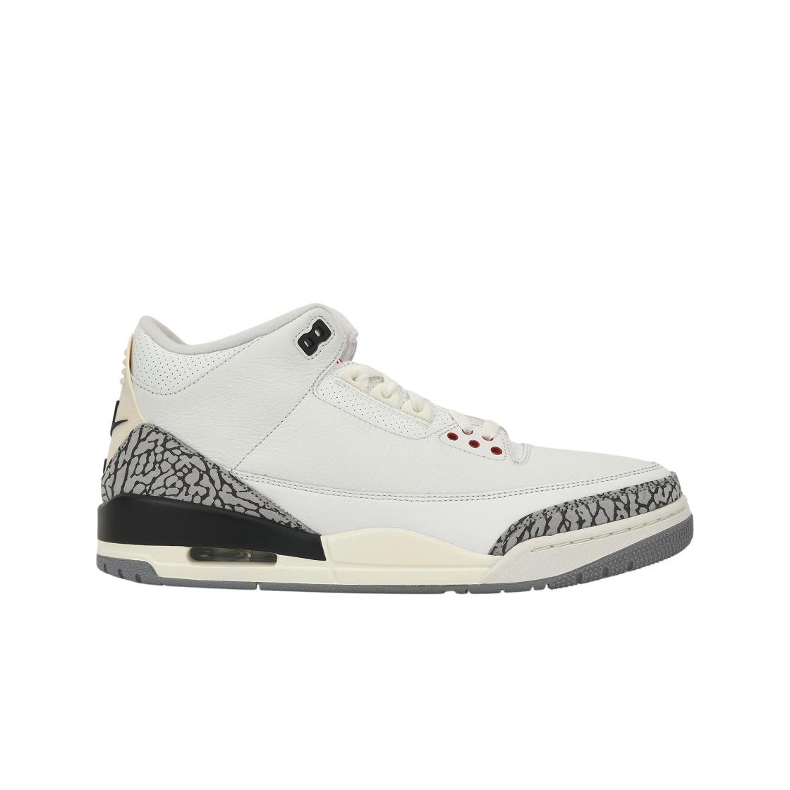 Jordan Men's White/Red Air 3 Retro Cet Reimagined Unisex Sneakers Summit- Fire- Black Dn3707-100 Cm