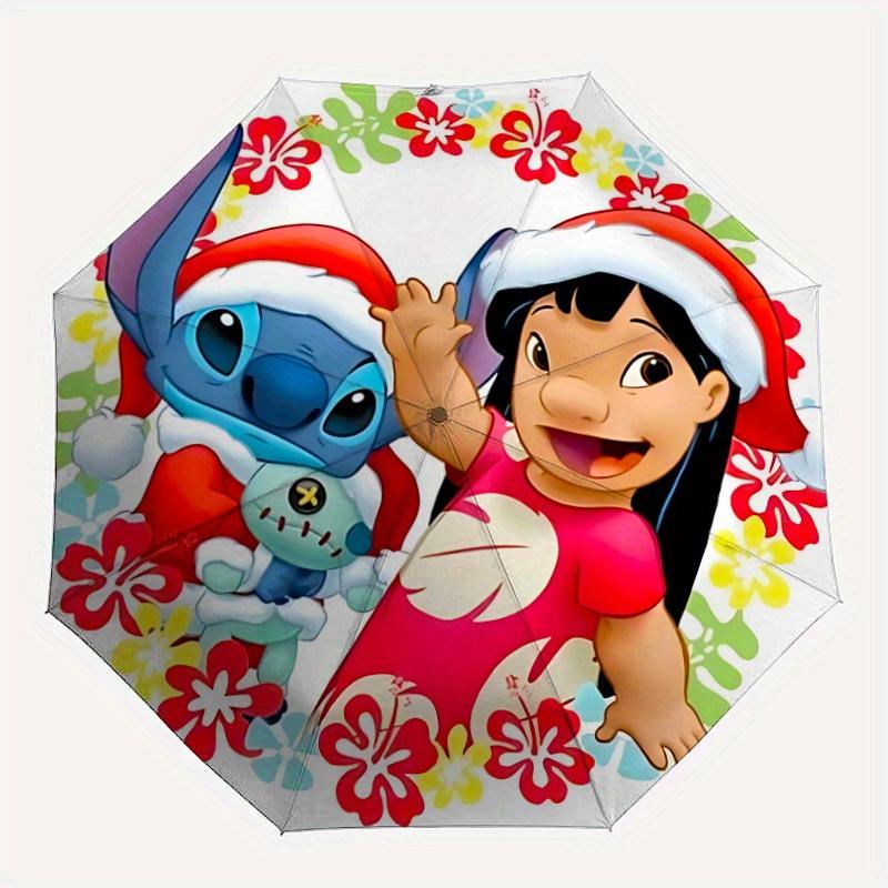 

1pc Christmas, Stitch Automatic Umbrella | Portable Foldable 8-Rib Manual Open, Casual Accessory, Durable Canopy yy250823002