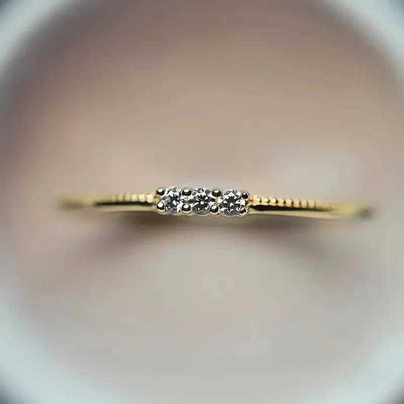 Minimalist Small CZ Finger Rings for Women Metal Silver Color/Gold Color Fashion Versatile Girls Rings Everyday Jewelry