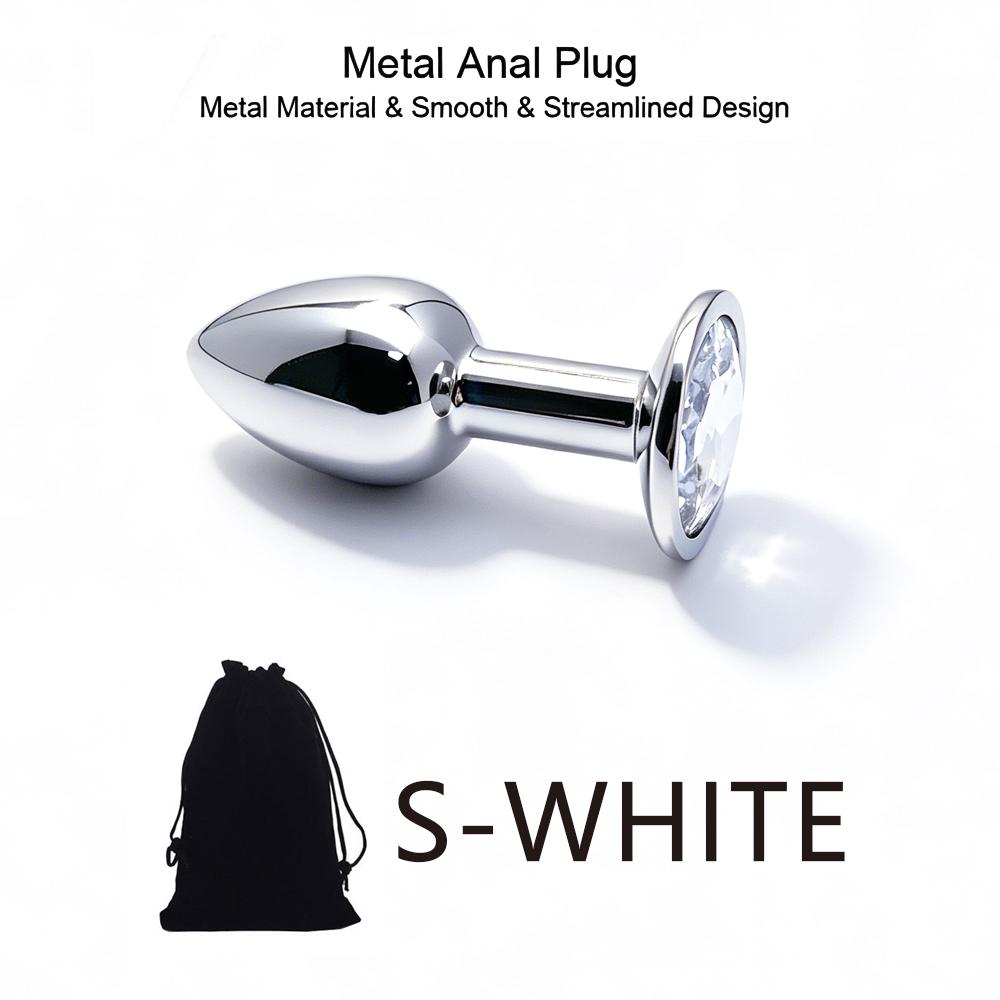 5 Size Black Butt Plug Metal Anal Plug Jewelry Base Beginner To Expert G-point Massage Dildos Adult Women Toys Adult Sex Toys