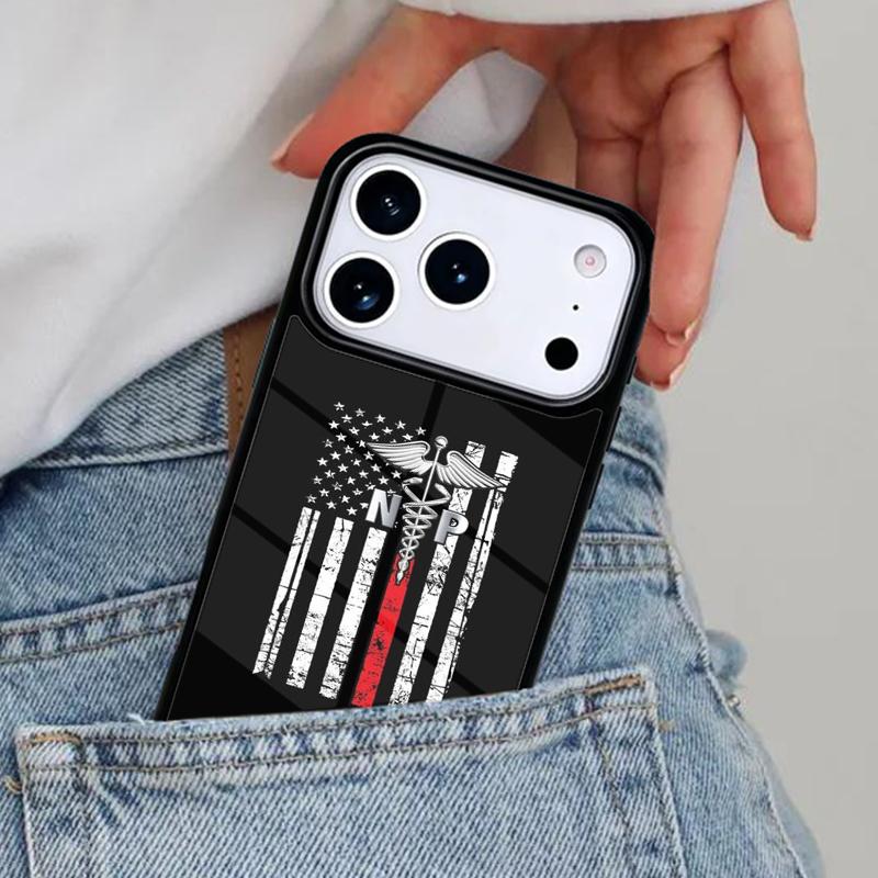 RN Logo Registered Nurse Stethoscope Phone Case for iPhone 17ProMax 12 13 14 15 16e 17 Pro Max Plus Air Cover