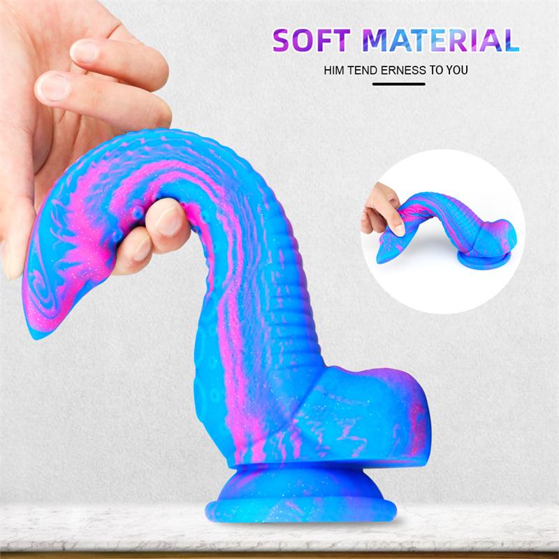 Octopus Silicone Color Dildo Liquid Multi-layer Crystal Simulation Big Penis Adult Products