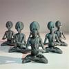 Meditating Alien Resin Statue Garden Ornament Best Art Decor for Indoor Outdoor Home or Office Promotion  Resin Embellishments