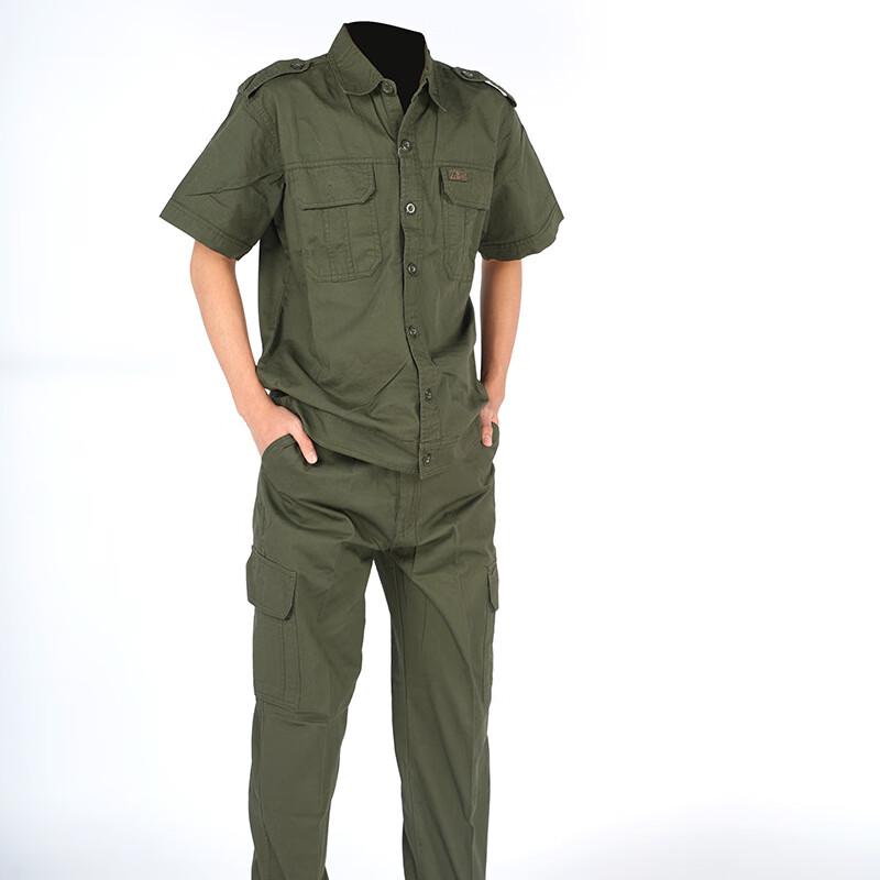 

Lai Zhiyi Summer Military Green Cotton Training Uniform Set 165