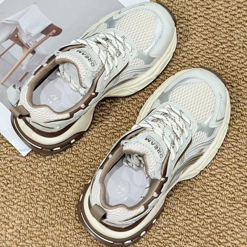 Absorbent Sole Dad Shoes Women's 2025 Summer New Small Sports Shoes Mesh Breathable Women's Shoes Versatile Shoes Children