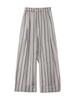 Lu Xi Japanese Retro Linen Striped Wide-Leg Pants - Spring 2026